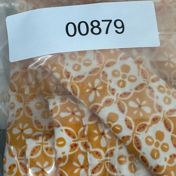 MAEVE Petrin Orange Floral Patterned Button Down Women's Shirt Size 14 - Picture 7 of 9